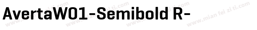 AvertaW01-Semibold R字体转换